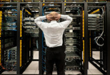 data center, unhappy man, outage