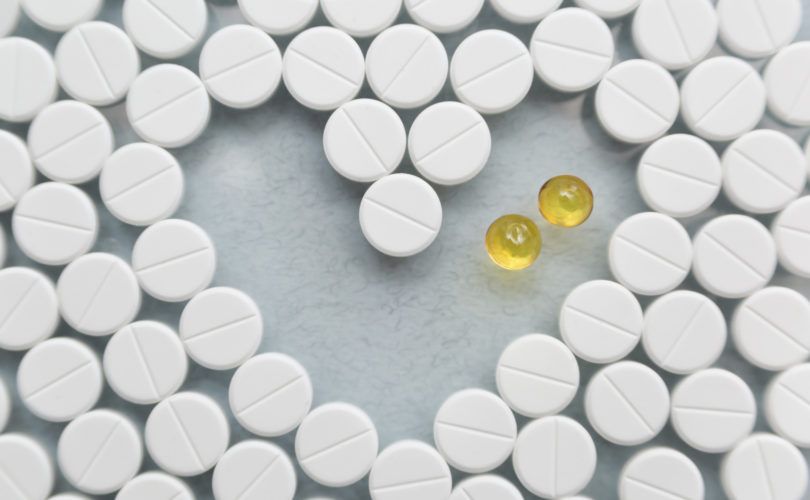 Heart made of Pills & Vitamins
