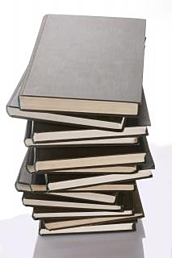 stack of blank books