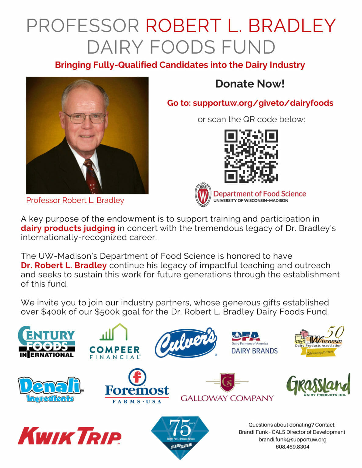 Announcing the Robert L. Bradley Dairy Foods Fund Food Science