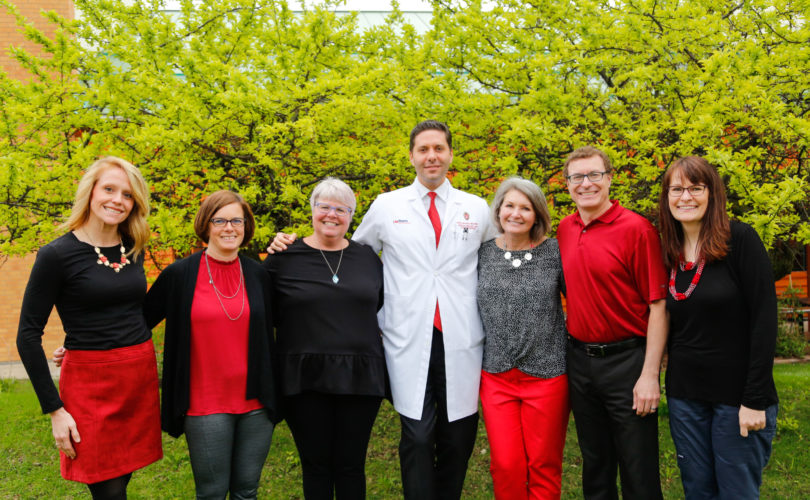 The Clinical Eye Research Unit Team: Nickie Stangel, Angie Adler, Kristine Dietzman, Dr. Mihai Mititelu, Jennie Perry-Raymond, Christopher Smith, and Bonnie Verges.