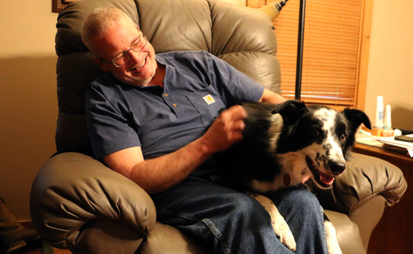 Dave Seamons and dog