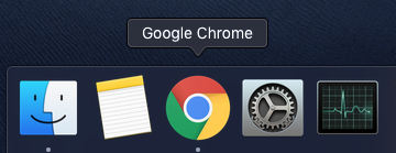 Google Chrome icon in menu bar