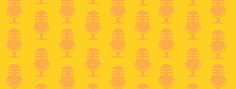 Microphones on a Yellow Background