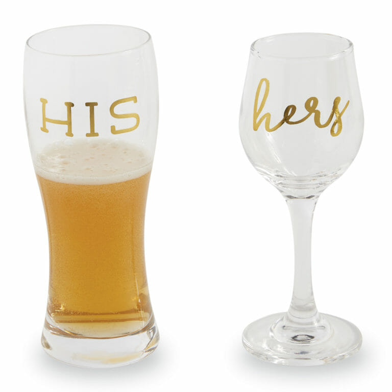 Photo of His & Hers Beer/Wine Set