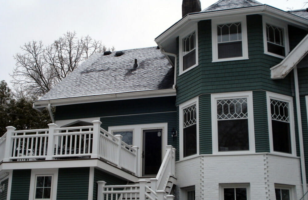 Winner of the 2015 Madison Trust for Historic Preservation Award. Historic preservation focused on the exterior of the home, including windows, siding, the deck, and brick foundation walls.