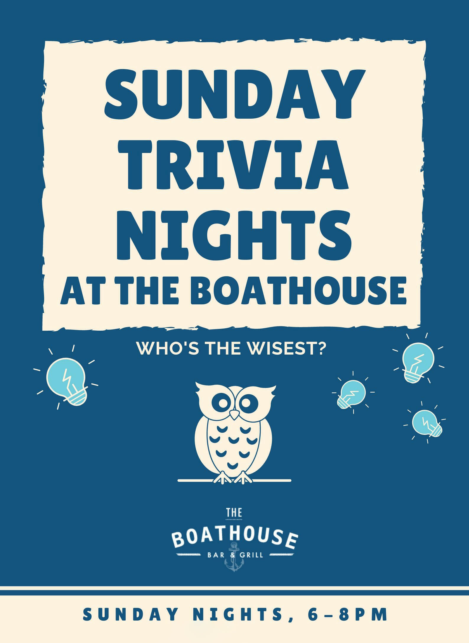 Sunday Trivia Nights at The Boathouse