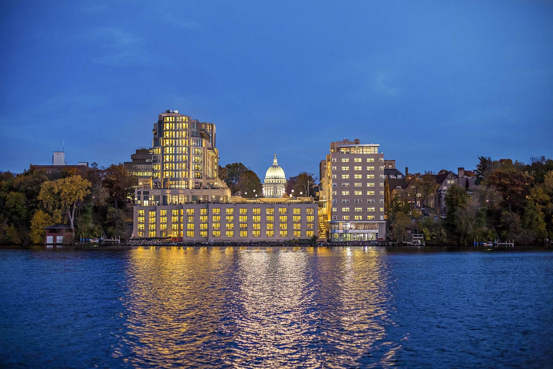 View of the Edgewater from Lake Mendota