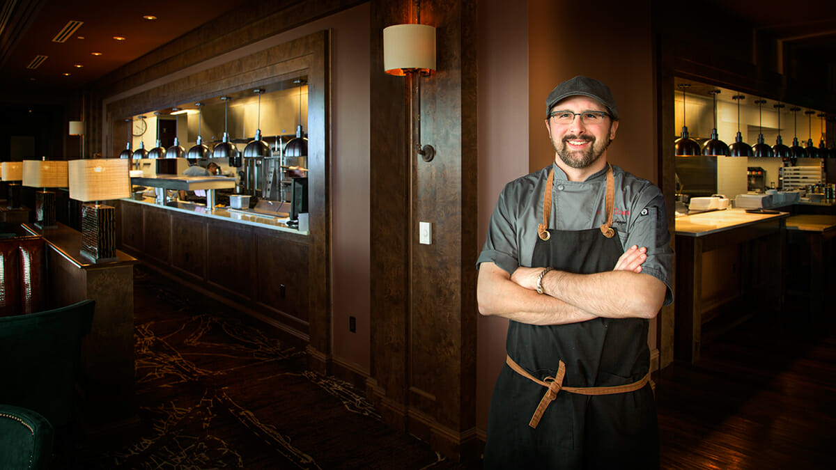 Chef Joe and his kitchen